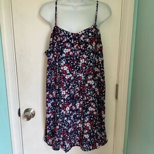Calvin Klein Jeans spaghetti strap floral dress NWT